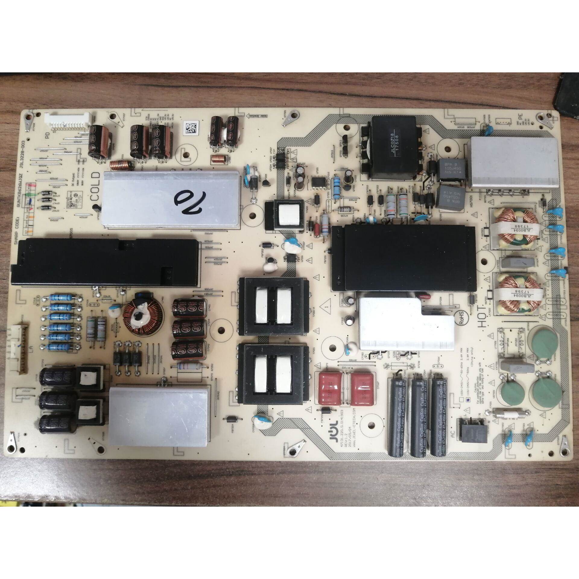 盛夏普LCD-70SU570A/575A电源板RUNTKB626WJQZ JSL3228-003实物拍