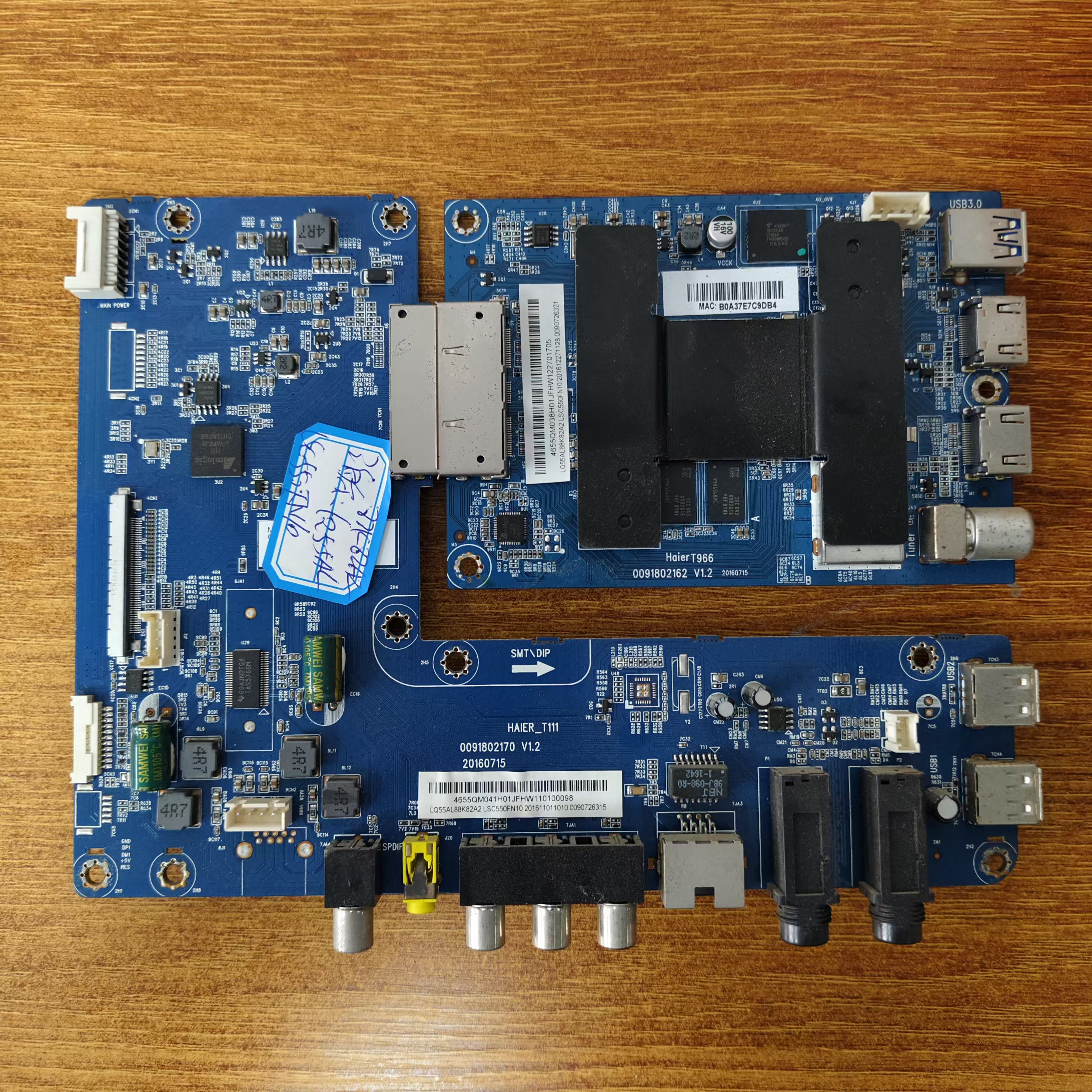 原装海尔 LQ55AL88K82A2主板0091802170  V1.2屏LSC550FN10测试好