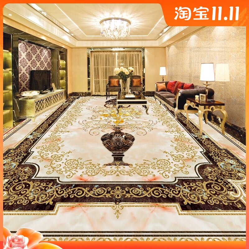 地板贴自粘3d立体仿真地毯ins网红过道地贴防水地面耐磨客厅地贴