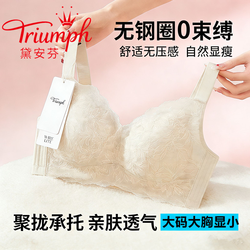 Triumph/黛安芬大胸显小内衣女全罩杯收副乳防下垂外扩调整型文胸