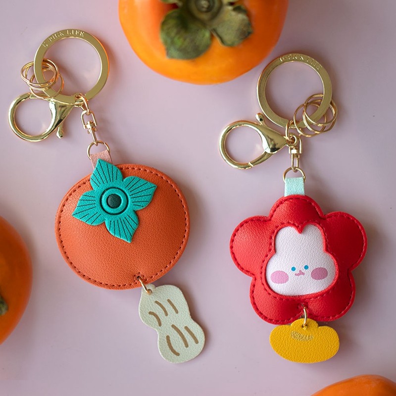 小白兔子皮革钥匙扣女精致可爱挂饰汽车钥匙圈装饰包包挂件送礼物