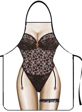 洋气个性围裙厨房2025新款防水防油成人做饭罩衣酒吧KTV工作围裙