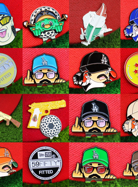 高尔夫马克烤漆球位标金属帽夹马克Golf Ball Marker Hat Clip
