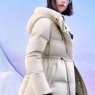 中长款羽绒服女冬季2025新款时尚收腰加厚保暖小个子女款外套