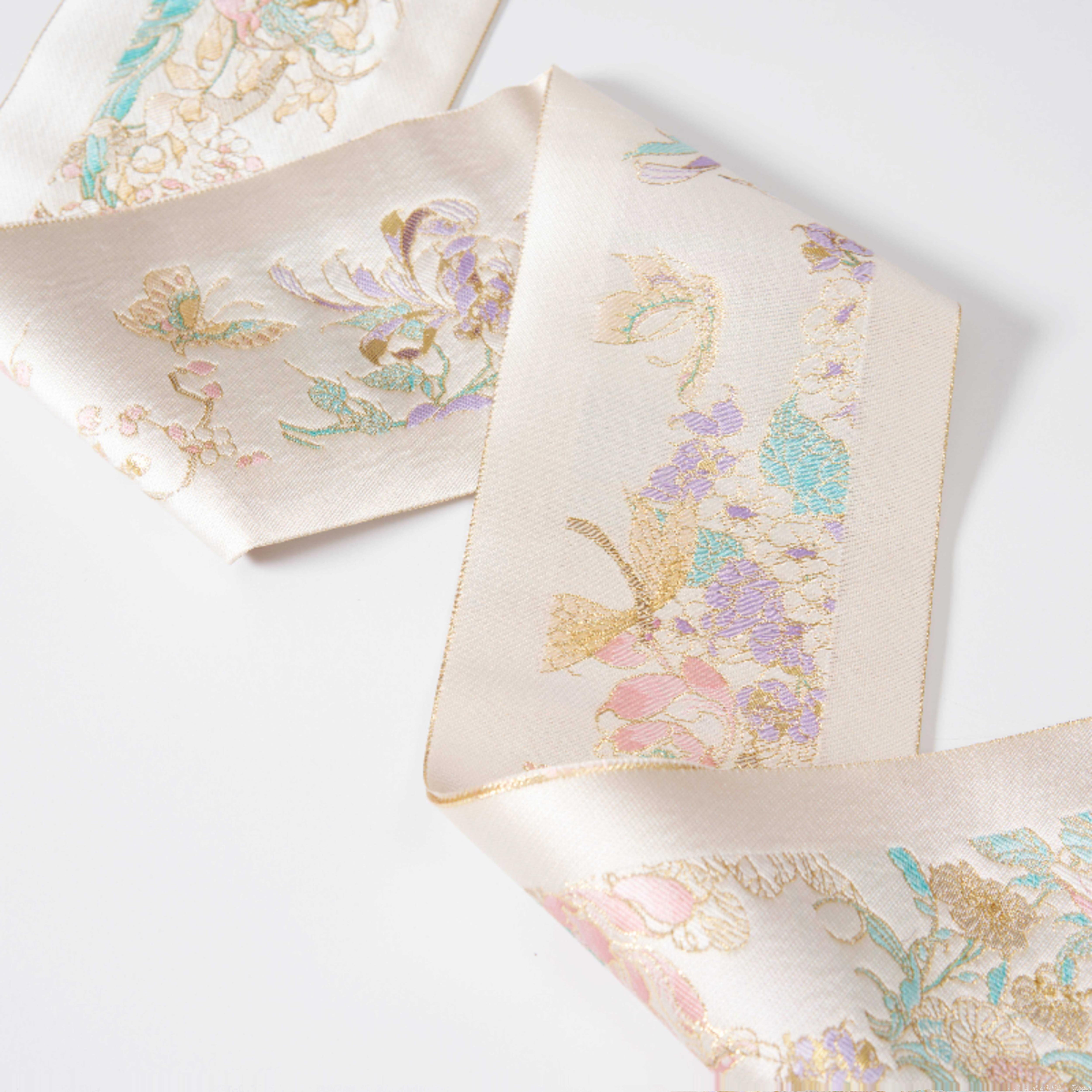 汉服辅料织金妆花眉子衣缘领缘