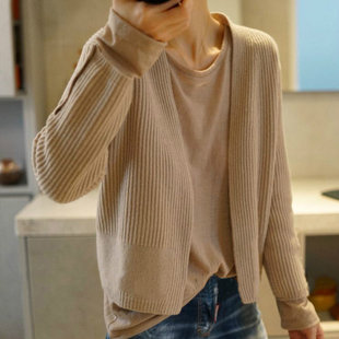 为了她~不吝夸赞!气质山羊绒开衫纯羊绒毛衣秋冬针织衫小外套