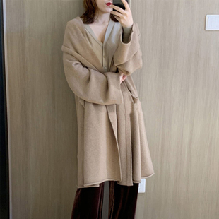 女纯羊绒毛衣冬外套 重磅加厚巫师帽羊绒开衫 卓尔不群 太喜欢了