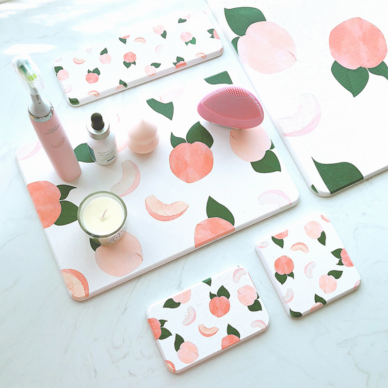 【包邮】硅藻土水蜜桃脚垫杯垫防潮防滑速干卫生间浴室吸水地垫,家庭/个人清洁工具,地垫,淘宝优惠券,粉丝福利购,淘宝优惠卷