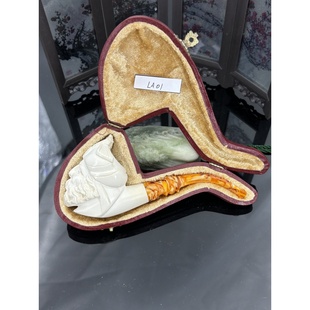 土耳其海泡石烟斗经典人物动物深层原石大师手工雕刻小号烟斗烟具