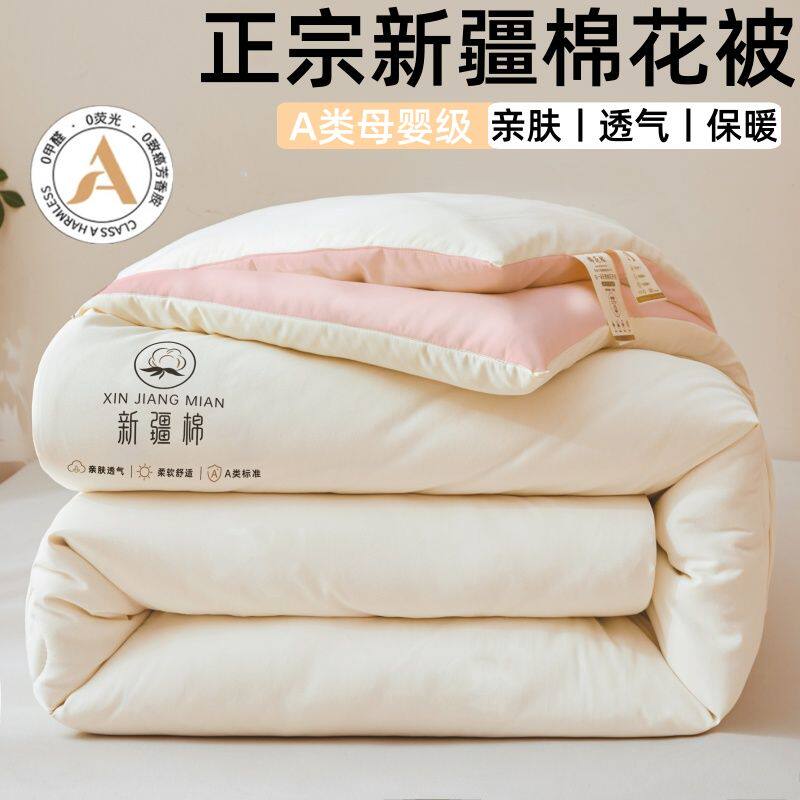 A类新疆棉花填充被空调夏凉被冬季加厚被子棉被芯四季通用春秋被