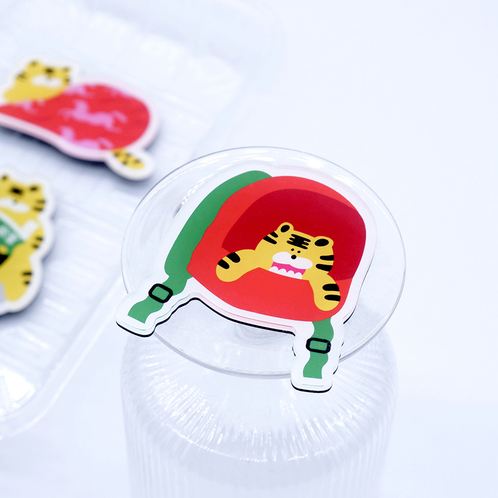 马马虎虎系列亚克力虎年插画冰箱贴 | 小红花贩卖机谭阿梨原创