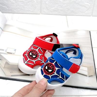 托米福儿包头防滑布面软底凉鞋