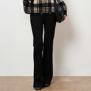 子女 2025秋冬显瘦休闲复古风垂感长裤 HIGHDAY轩日商场同款 微喇裤