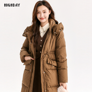 连帽保暖羽绒服ins 白鸭绒外套女新款 highday轩日2024冬季 商场同款