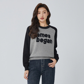 新品 HIGH 圆领简约字母休闲上衣女 针织衫 2025秋季 DAY 轩日长袖