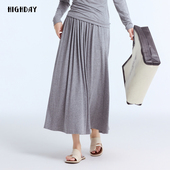 highday轩日半身裙女2025新款 春季 百褶裙高腰显瘦小个子长裙
