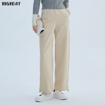 轩日口袋直筒裤高腰休闲裤