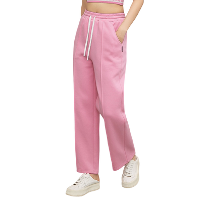 轩日纯色运动裤高腰直筒裤