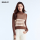 轩日针织马夹背心2025新款 马甲上衣 套头时尚 女春季 小个子外穿短款