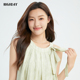 挂脖背心上衣女设计感蝴蝶结系带宽松无袖 轩日2024夏季 新款 衬衣潮