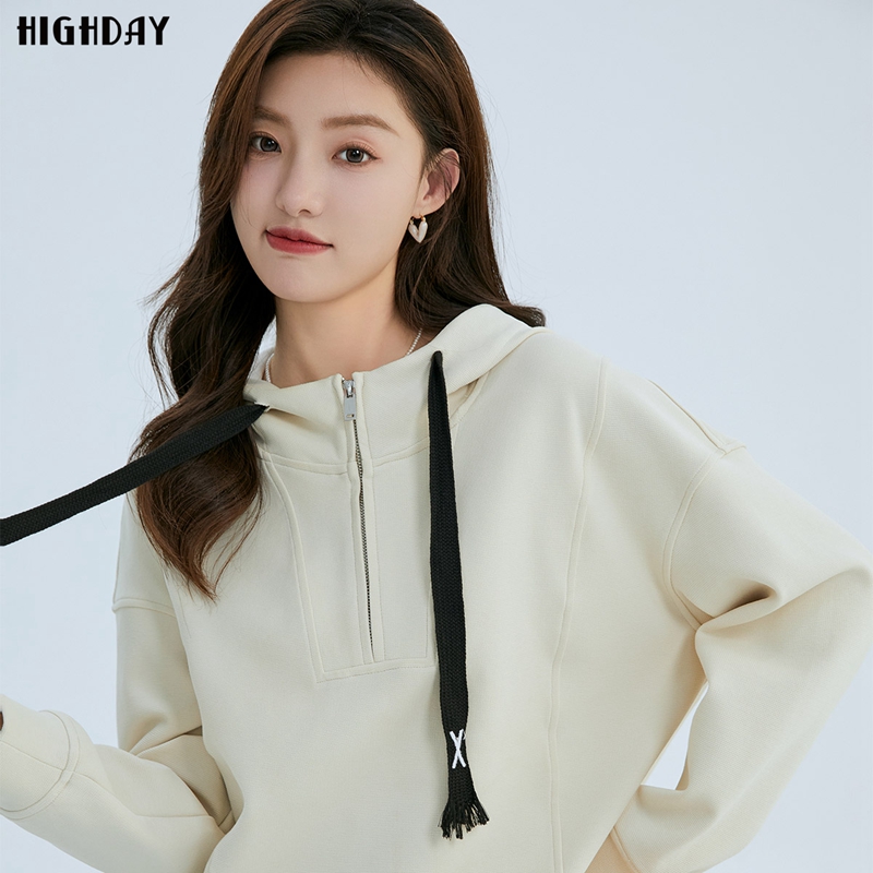 轩日落肩宽松长袖卫衣