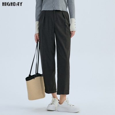 轩日直筒裤气质九分长裤子