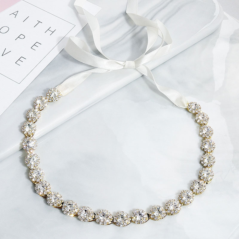 女童头饰百搭水钻发饰儿童礼服婚纱配饰女宝宝生日摄影韩版饰品新