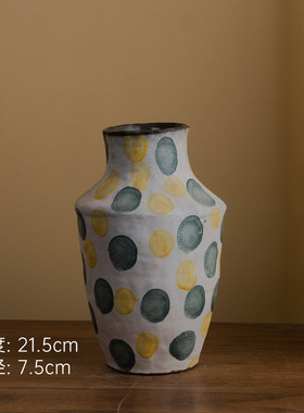 C006 Y703-4 景德镇陶瓷花器室内桌面摆件（口7.5cm高21.5cm）