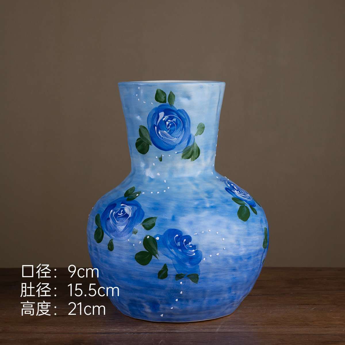 景德镇陶瓷复古花瓶轻奢高级感图片