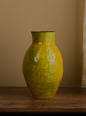 C009 H0600Y7 景德镇陶瓷花器室内桌面摆件（高28口10）