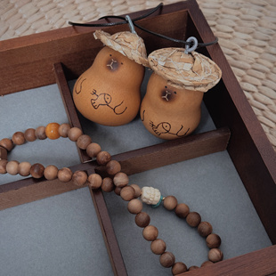 天然手工小葫芦车子挂件包包挂件钥匙扣挂件可爱好运