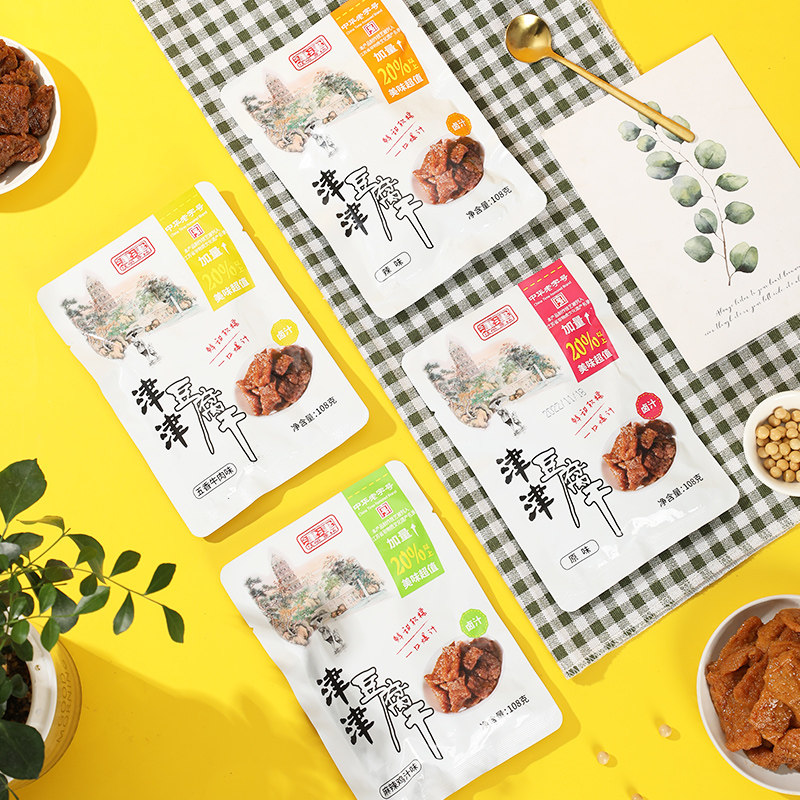 苏州津津卤汁豆腐干大包装豆干零食解馋牛肉五香辣小吃休闲108g