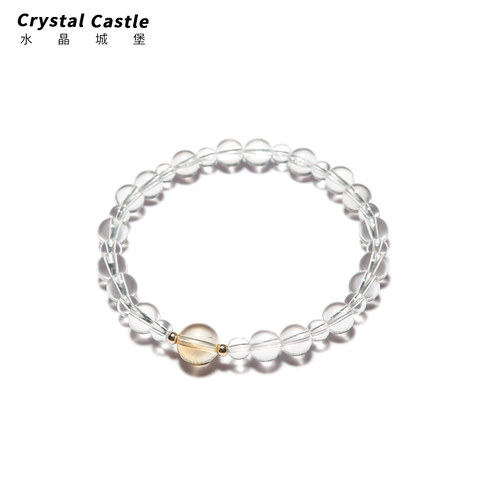 CrystalC黄水晶白水晶招财手链女
