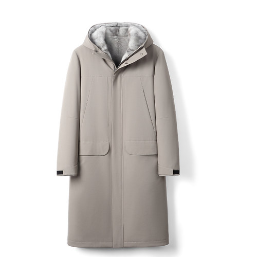 超长宝石灰貂派克服进口水貂