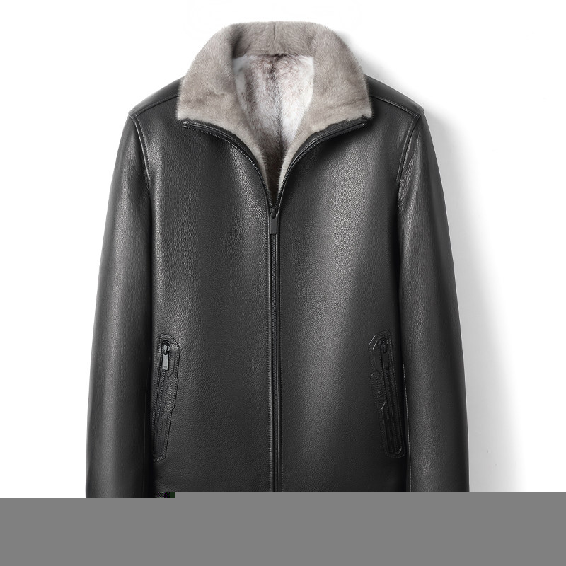 新西兰进口红鹿鹿皮真皮皮衣十字貂内胆翻领皮草海宁冬季男皮衣,男装,皮衣,淘宝优惠券,粉丝福利购,淘宝优惠卷