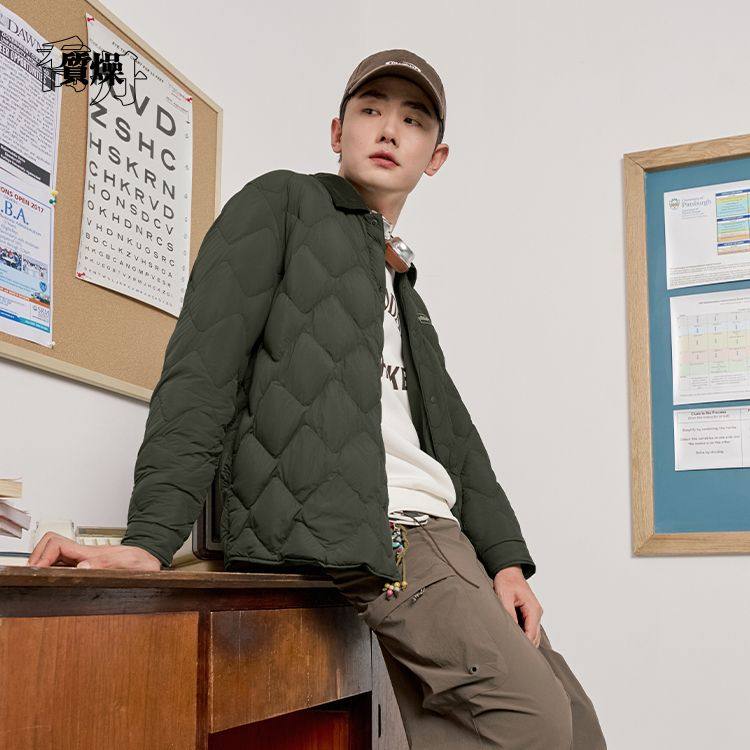 乔丹质燥梭织羽绒服男2025冬季保暖薄款宽松运动外套QDLGM3254268