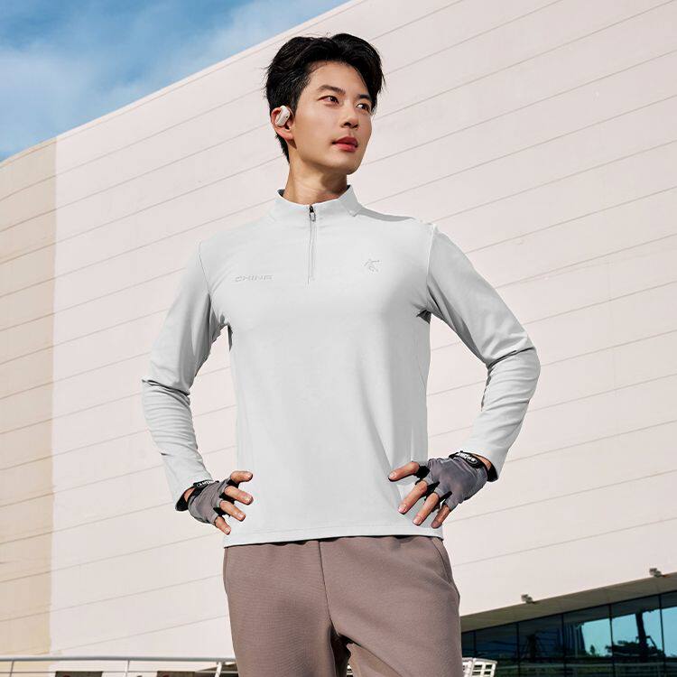 乔丹长袖T恤衫男2025秋季透气吸汗综训针织运动上衣QDETL3254437
