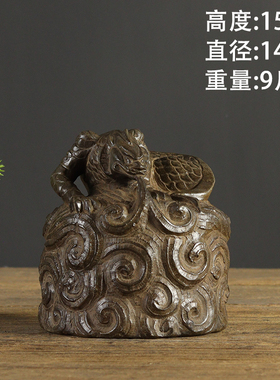 复古浮雕避水兽做旧石雕