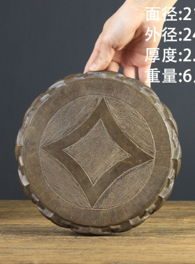 中式复古浮雕荷花手工打磨
