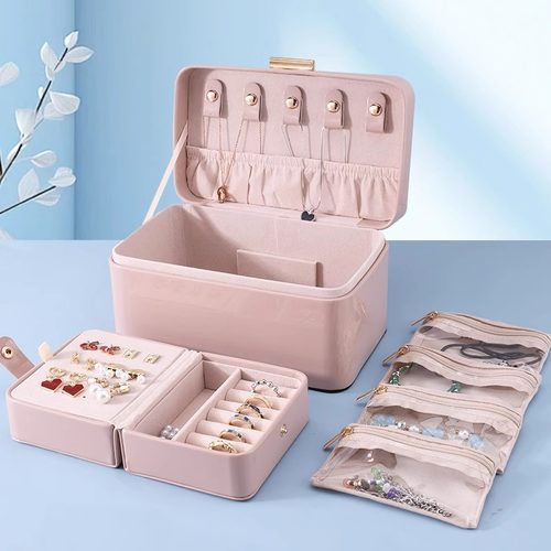 首饰盒收纳盒高档精致戒指耳钉