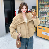 现货！滩羊毛领短款90绒羽绒服139-25173-P285控428，女装羽绒服，浙宝139