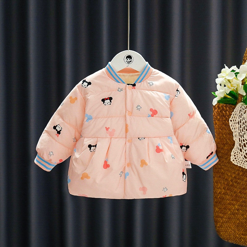 湘雪女宝宝薄棉秋冬卡通小棉袄