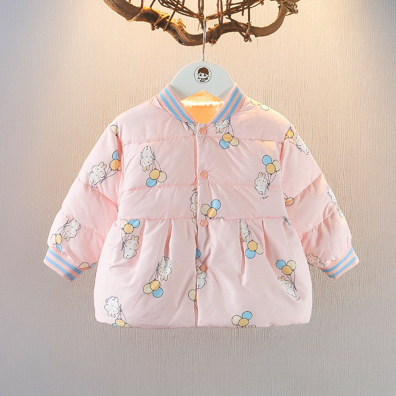 女宝宝夹棉小棉衣洋气薄棉小外套