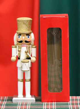 新品上架25CM欧式胡桃夹子打鼓家具桌面摆放送礼圣诞节氛围感