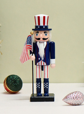 新品上架25CM欧式胡桃夹子旗手家具桌面摆放送礼圣诞节氛围感