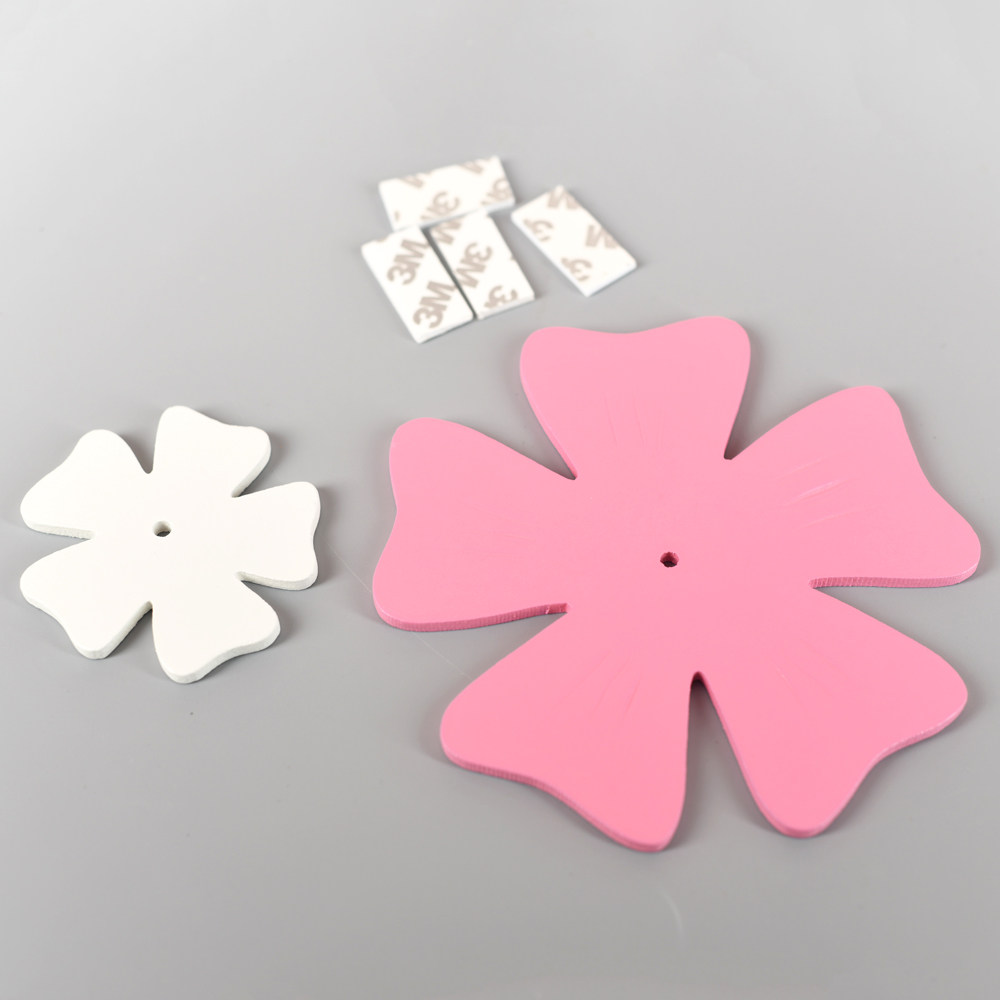 欧式木质3d立体梅花墙贴儿童房diy装饰幼儿园早教中心墙面小装饰