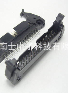 FRC DC2-30P 直脚 直针 ISP接口 JTAG 牛角插座 2.54mm间距 黑色