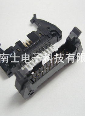 DENK DC2-20P 直脚 直针 ISP接头 JTAG 牛角插座 2.54mm间距 黑色