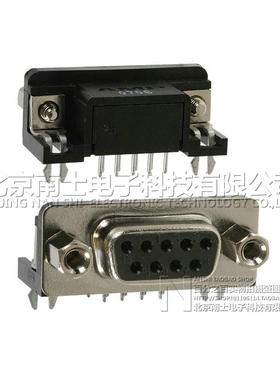 AMP安普1734354-1 DR9母头/孔 DB串口接头 90度弯脚插板式焊板式