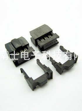 DENK FC-6P IDC压线头 ISP接头 JTAG 牛角插头 2.54mm间距 黑色